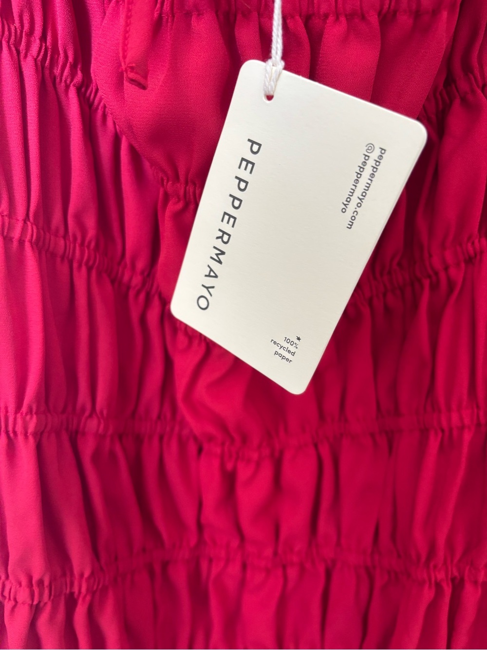 Pepper mayo Red Ruched Mini Dress - Picture 3 of 4